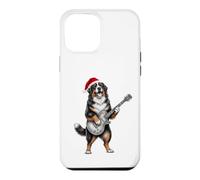 Carcasa para iPhone 12 Pro MAX Berner Santa Hat Guitarra Eléctrica Fiesta de Navidad