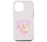 Carcasa para iPhone 12 Pro MAX Besties Axolotl Capybara Bubble Tea Lindo Kawaii Anime Animal