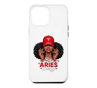 Carcasa para iPhone 12 Pro MAX Big Energy Aries Zodiac Afro Women Red Cap Black Girl Women