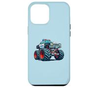 Carcasa para iPhone 12 Pro MAX Big Wheels Police Car Vehicle Kids Boys Monster Truck