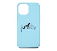 Carcasa para iPhone 12 Pro MAX Boxer Dog Heartbeat ECG Pulse Funny My Dogs Are My Cardio