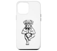 Carcasa para iPhone 12 Pro MAX Bóxer Yoga Cachorro Pogi Divertida Postura de árbol Vrikshasana