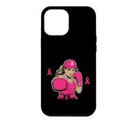 Carcasa para iPhone 12 Pro MAX Boxing Black African American Fight Breast Cancer Ribbon