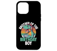 Carcasa para iPhone 12 Pro MAX Brother of The Birthday Boy Gaming T-Rex Cumpleaños a Juego
