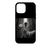 Carcasa para iPhone 12 Pro MAX Bruh Cat Selfie Bigfoot Sasquatch Scared Cat Meme Gráfico