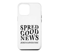 Carcasa para iPhone 12 Pro MAX Buenas Noticias Jesus Loves You Inspiring Christian Back Print