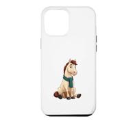 Carcasa para iPhone 12 Pro MAX Caballo Lector con Libro y Bufanda