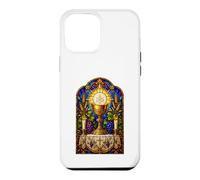 Carcasa para iPhone 12 Pro MAX Cáliz Y Eucaristía Gótico Católico Mosaico Arte Arte