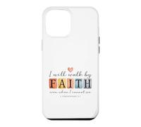 Carcasa para iPhone 12 Pro MAX Caminaré por Faith Christian Bible Verse Design
