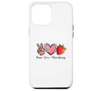 Carcasa para iPhone 12 Pro MAX Camisas Peace Love Strawberry Farmer Strawberries Lover Fruit