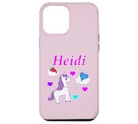 Carcasa para iPhone 12 Pro MAX Camiseta de cumpleaños con diseño de Unicornio para niña con Nombre Heidi