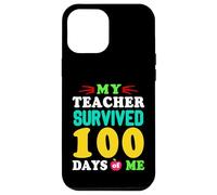 Carcasa para iPhone 12 Pro MAX Camiseta My Teacher Survived 100 Days of Me 100 School Days