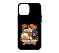 Carcasa para iPhone 12 Pro MAX Caniches Porque la Gente es Espeluznante Divertido Halloween Perro mamá D