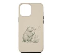 Carcasa para iPhone 12 Pro MAX Capybara Lovers Soplando Diente de León Naturaleza Cottagecore Gráfico