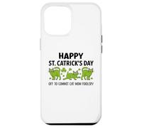 Carcasa para iPhone 12 Pro MAX Cat St Patricks Off to Commit Cat Mom Foolery St Patrick's