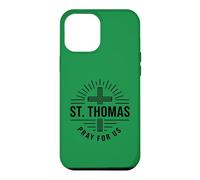 Carcasa para iPhone 12 Pro MAX Católico Santo Tomás Oración por Nosotros Oración Cristiana