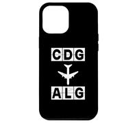 Carcasa para iPhone 12 Pro MAX CDG a ALG Ruta de avión París Argel