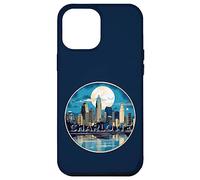 Carcasa para iPhone 12 Pro MAX Centro de Charlotte Moonlight Carolina del Norte Horizonte NC