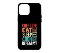 Carcasa para iPhone 12 Pro MAX Chef Life Eat Cook Repeat Funny Cooking Chefs Lover