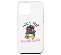 Carcasa para iPhone 12 Pro MAX Chicas a Juego Viaje Praia Do Camilo Portugal Moño de Pelo desordenado