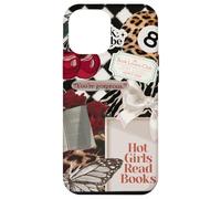 Carcasa para iPhone 12 Pro MAX Chicas Calientes leen Libros Leopard Ball 8 Y2K Reader Pink Bow