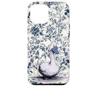 Carcasa para iPhone 12 Pro MAX Chinoiserie Floral Azul Supercute Wildflower Love Goose