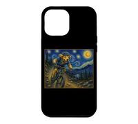 Carcasa para iPhone 12 Pro MAX Ciclismo de montaña Golden Retriever Art Dog en Bike Trail