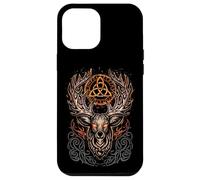 Carcasa para iPhone 12 Pro MAX Ciervo Blanco Mitología vikinga Runas Espíritu nórdico