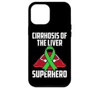 Carcasa para iPhone 12 Pro MAX Cirrosis of The Liver Superhero Teal Ribbon