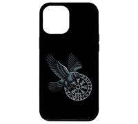 Carcasa para iPhone 12 Pro MAX Classic Huginn Muninn Celtic Viking Brújula Vegvisir