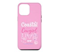 Carcasa para iPhone 12 Pro MAX Coastal Cowgirl Summer Bachelorette Cowboy Hat Beach Blue