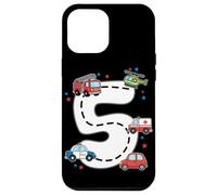 Carcasa para iPhone 12 Pro MAX Coche de policía del camión de Bomberos de la Ambulancia del niño del cumpleaños de 5