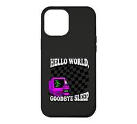 Carcasa para iPhone 12 Pro MAX Coder Hello World Goodbye Sleep Computer Science Retro