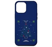 Carcasa para iPhone 12 Pro MAX Código Binario Árbol de Navidad Programador Codificador Tech Holiday