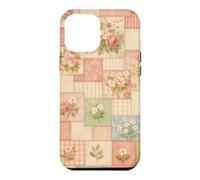 Carcasa para iPhone 12 Pro MAX Colcha Rubor Vintage Rosa Floral Patchwork peonía Flores