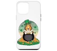 Carcasa para iPhone 12 Pro MAX Collie St Patricks Day Leprechaun Shamrock Collies
