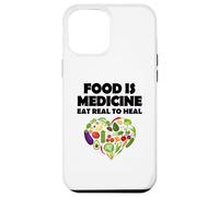 Carcasa para iPhone 12 Pro MAX Comida Medicina Come Real para Sanar Vegano