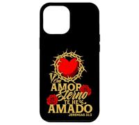 Carcasa para iPhone 12 Pro MAX con Amor Eterno te he Amado, versículo Jeremías 31:3