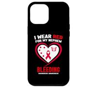 Carcasa para iPhone 12 Pro MAX Concienciación sobre trastornos sangrantes I Wear Red for My Nephew