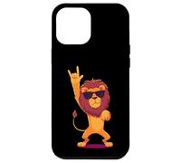 Carcasa para iPhone 12 Pro MAX Cool Lion Rock On Funny Animal Lover Graphic Gafas de Sol