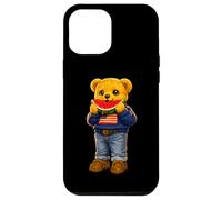 Carcasa para iPhone 12 Pro MAX Cool USA Teddy Bear Eating Watermelon Illustration Graphic