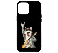 Carcasa para iPhone 12 Pro MAX Cool Wolf Rocker Funny Dog Music Lover Gráfico Juguetón Sharp
