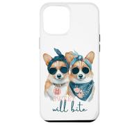 Carcasa para iPhone 12 Pro MAX Corgi Dogs Sweet Will Bite Savage, descarado y Lindo Humor