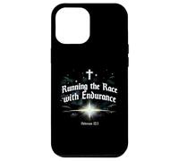 Carcasa para iPhone 12 Pro MAX Corriendo la Carrera con Endurance Hebrews 12:1 Christian