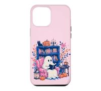 Carcasa para iPhone 12 Pro MAX Cozy Spooky Ghost Reading in Autumn Halloween Teacher Kids