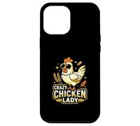 Carcasa para iPhone 12 Pro MAX Crazy Chicken Lady Cool Chicken Gafas de Sol Retro