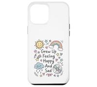Carcasa para iPhone 12 Pro MAX Creció sintiéndose Feliz y Triste Estados de ánimo de la Infancia Doodle Collage