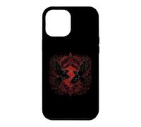 Carcasa para iPhone 12 Pro MAX Cuervo de Valhalla Cuervos Runas de Odín Mitos nórdicos Vikingos