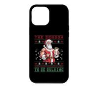 Carcasa para iPhone 12 Pro MAX Culturista Papá Noel Abultando Suéter Feo Fitness