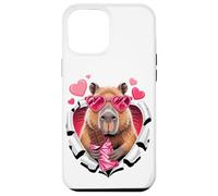 Carcasa para iPhone 12 Pro MAX Cute Capybara with Chocolate Valentine Hearts Love